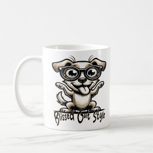 至福の犬 コーヒーマグカップ (左)