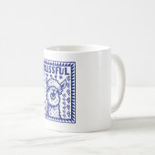 至福の笑顔のアルパカ – 幸せを受け入れる コーヒーマグカップ (正面右)