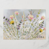 至福の開花ウェディング日付カードを保存 箔招待状 (裏面)