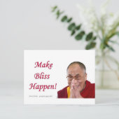 至福を起こせ！ – ダライラマ ポストカード (スタンド正面)