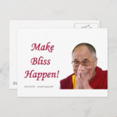 至福を起こせ！ – ダライラマ ポストカード (正面/裏面)