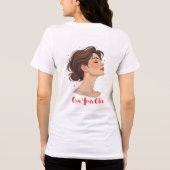 至福エレガントのスマイルの女性 トライブレンドＴシャツ (裏面)