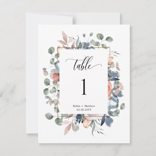 至福エレガントのフローラ結婚のテーブル番号 (裏面)