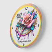 「至福コンパスバラエンブレム」 ラージ壁時計 (傾斜)