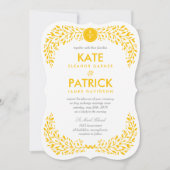 至福ローレル編集可能カラー結婚式招待状 招待状 (正面)