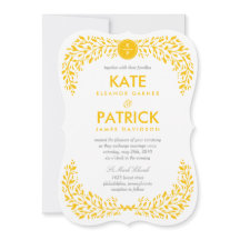 至福ローレル編集可能カラー結婚式招待状