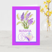 至福60ダイヤモンドアニバーサリーパープルフラワー カード (黄色い花)