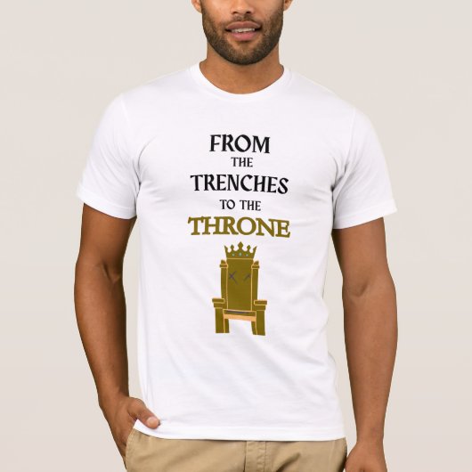 至高のロイヤルホワイトゴールド メンズ Tシャツ (正面)