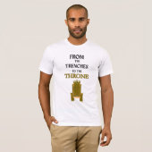 至高のロイヤルホワイトゴールド メンズ Tシャツ (正面フル)