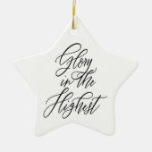 至高の栄光の宗教的なクリスマス星 セラミックオーナメント (正面)