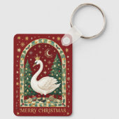 至高の白鳥のクリスマス キーホルダー (裏面)