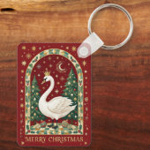 至高の白鳥のクリスマス キーホルダー (裏面)