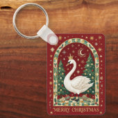 至高の白鳥のクリスマス キーホルダー (正面)