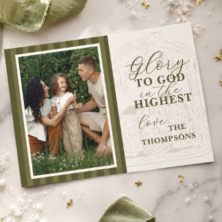 至高の神への栄光 キリスト教フォトカード シーズンカード