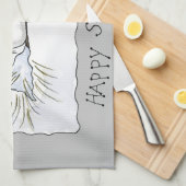 至《鳥》アメリカゴガラ キッチンタオル (四つ折り)