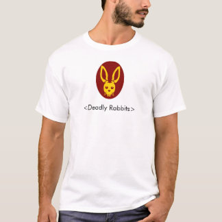 致命的なウサギの頭部、 <Deadly Rabbits> Tシャツ