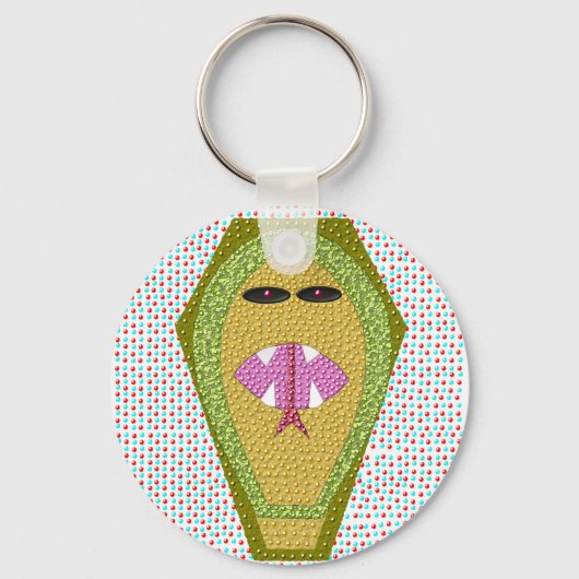 致命的なエジプトのコブラキーチェーン キーホルダー (正面)