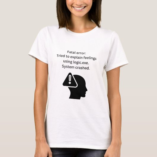 致命的なエラー404 Tシャツ (正面)