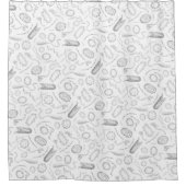 致命的なデザイン シャワーカーテン (正面)