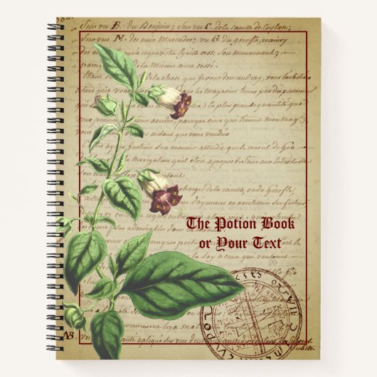 致命的なナイトシャドウを持つポーションレシピノート ノートブック (正面)