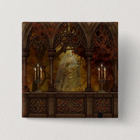 致命的な姿ハロウィンボタン 缶バッジ (正面)