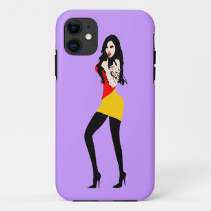 ♔♥°・致命的な熱い吸血鬼の女の子iPhone 5ケース・°♥♔ iPhone 11 ケース