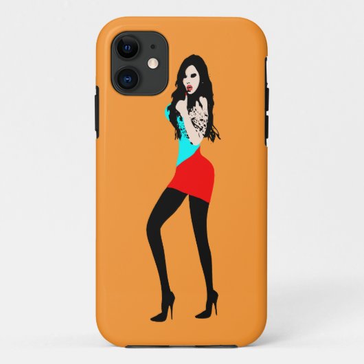 ♔♥°・致命的な熱い吸血鬼の女の子iPhone 5ケース・°♥♔ Case-Mate iPhoneケース (裏面)