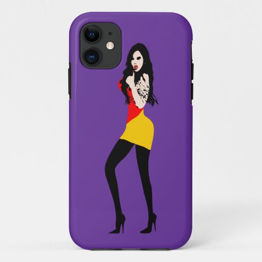 ♔♥°・致命的な熱い吸血鬼の女の子iPhone 5ケース・°♥♔ Case-Mate iPhoneケース (裏面)