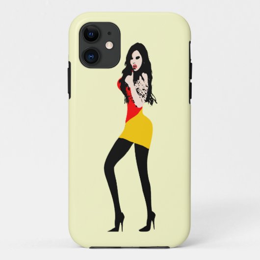 ♔♥°・致命的な熱い吸血鬼の女の子iPhone 5ケース・°♥♔ Case-Mate iPhoneケース (裏面)