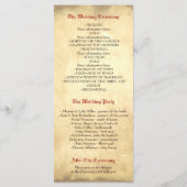 致命的な素晴らしいゴシックのスカルカップルの結婚式プログラム プログラム (裏面)