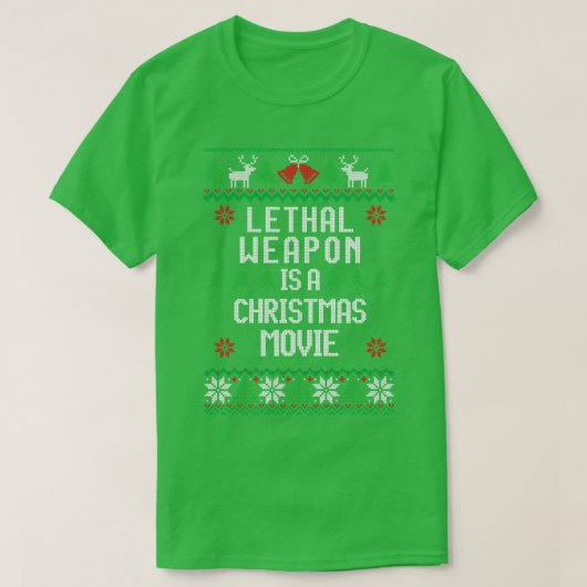 致死兵器はクリスマス映画だ Tシャツ (デザイン正面)