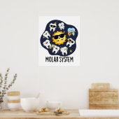 臼歯科おもしろい天文学Pun ポスター (キッチン)