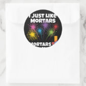 臼砲お気に入りの花火 ラウンドシール (バッグ)