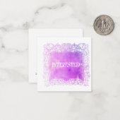 *~*興味ある?人間関係AP63フラットノートカード ノートカード (正面/裏面インサイチュ)