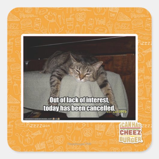 興味が無くて スクエアシール (正面)