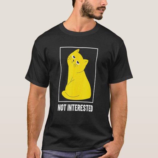 興味なし猫 Tシャツ (正面)