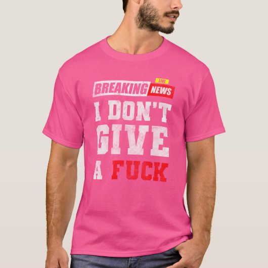 興味なし モットー 無関心 人生 おもしろ Tシャツ (正面)