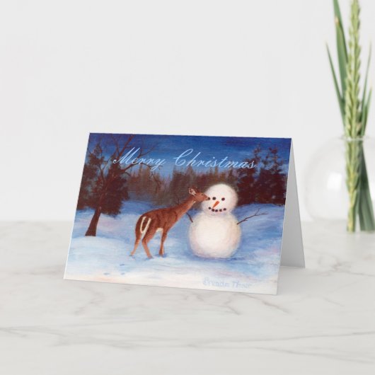 興味のクリスマスの空白のなカード シーズンカード (正面)