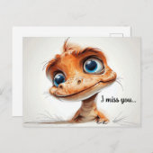 興味津々の目 ポストカード (正面/裏面)