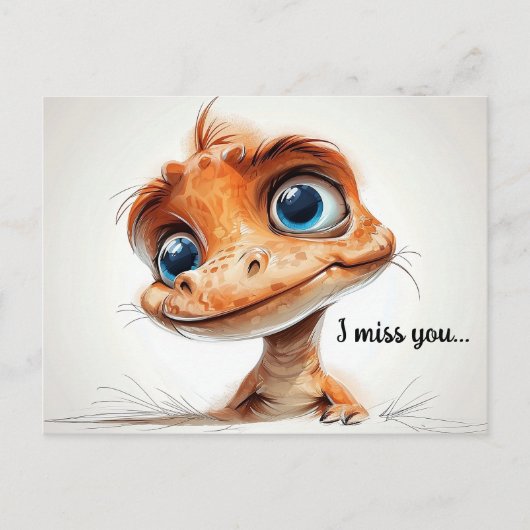 興味津々の目 ポストカード (正面)