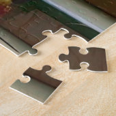 興味深いカラフルフローラブーケ ジグソーパズル (側面)