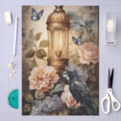 興味深いファンタジーゴシックレイヴン&ガール 薄葉紙 (クラフト)