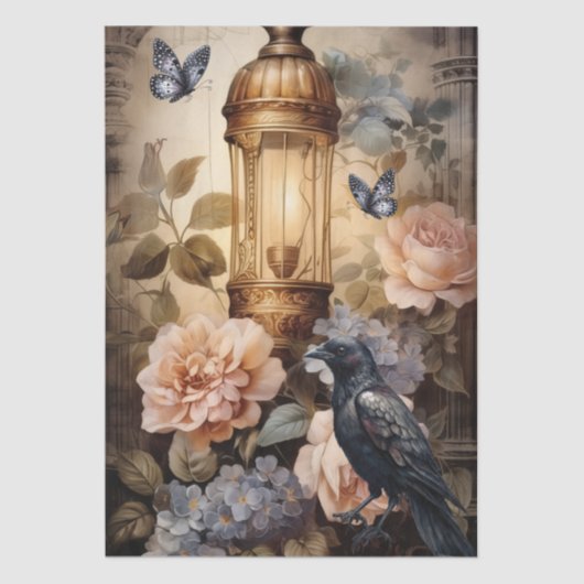 興味深いファンタジーゴシックレイヴン&ガール 薄葉紙 (正面)