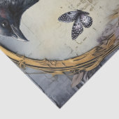 興味深いファンタジーゴシックレイヴン&花模様 薄葉紙 (詳細)