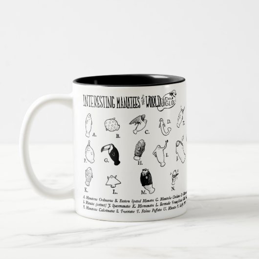 興味深いマナティーのマグ ツートーンマグカップ (左)