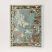 興味深いヴィンテージブリティッシュ・エンパイアの世界地図1886: ジグソーパズル (縦)