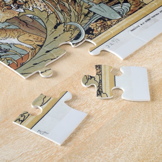 興味深いヴィンテージブリティッシュ・エンパイアの世界地図1886: ジグソーパズル (側面)