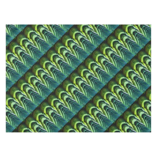 興味深い写真、遠近法を持つ屋根瓦 テーブルクロス (正面(横))