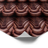 興味深い写真、遠近法を持つ屋根瓦 ポスター (角)