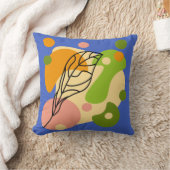 興味深い抽象芸術葉スポット クッション (ブランケット)